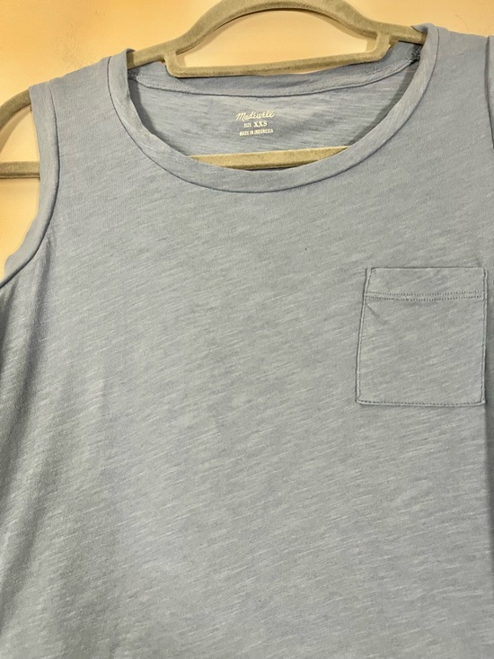 Madewell Sleeveless Pocket Tank Top - Light Blue - Picture 5 of 6